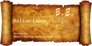 Bellus Emese névjegykártya